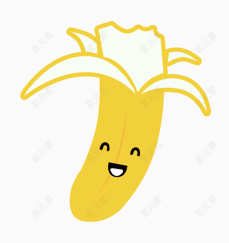卡通笑脸香蕉
