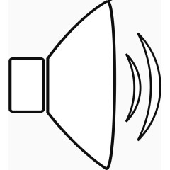 白色的卡通喇叭图标