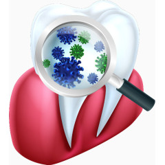 细菌滋生的牙齿