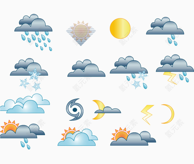 多种天气图标