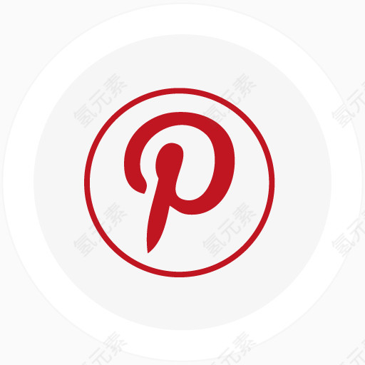 轮标志pinterest-social-sticker-icons