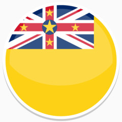 纽埃岛Flat-Round-World-Flag-icons