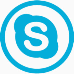 Skype地铁车站的蓝色图标
