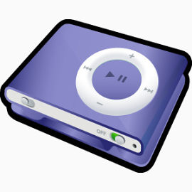 洗牌紫色的iPod Shuffle