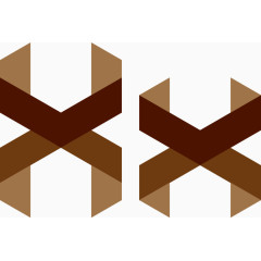 个性空间折叠立体拼接创意字母X