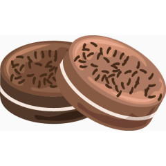 巧克力曲奇饼干矢量图