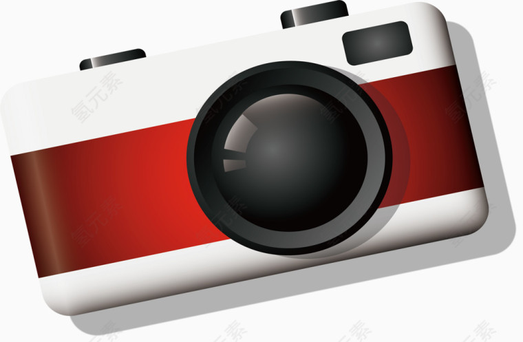 红白条纹照相机