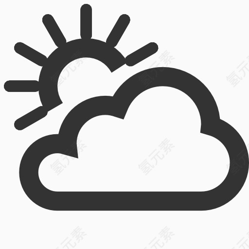 partly cloudy day icon