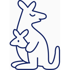 袋鼠Outline-Animal-icons