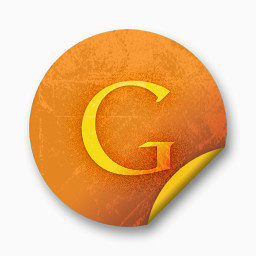 谷歌标志橙色贴纸社交媒体