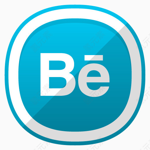 Behance公司Cute-shaded-social-icons