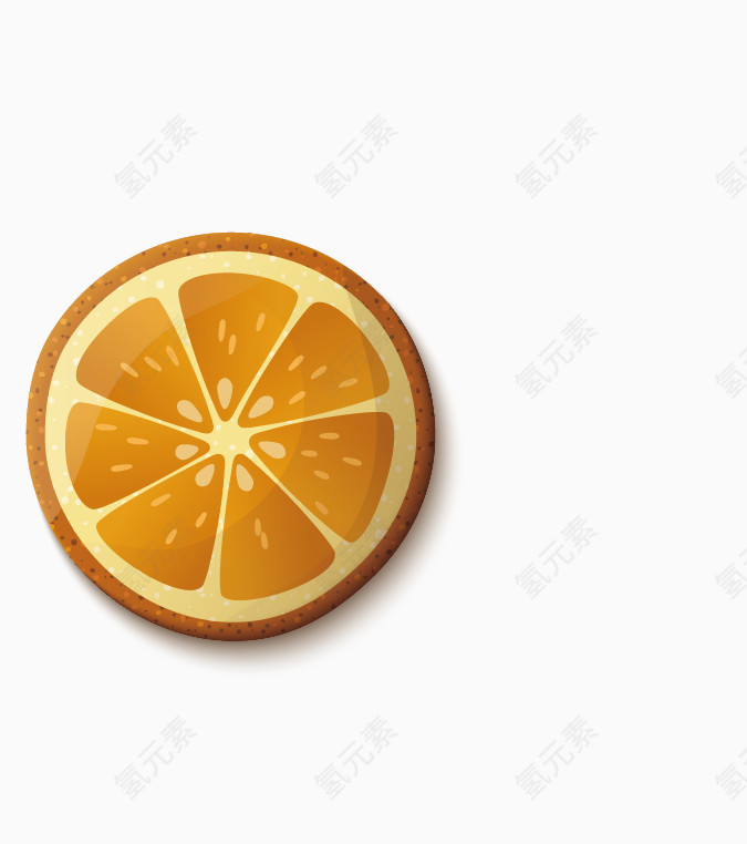 橙色橘子切面