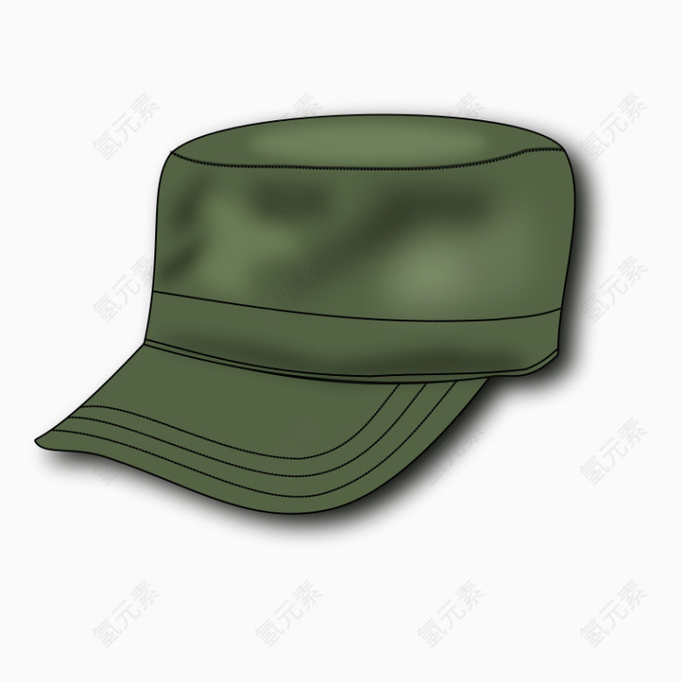 深绿色的帽子