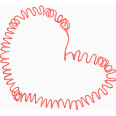 卡通弹簧粉色爱心