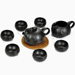 黑色茶具茶壶六人用家用