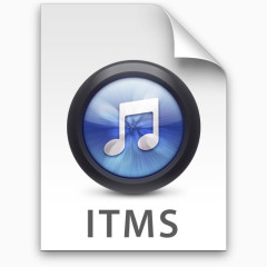 ITMS蓝色iTunes的文件类型的图标