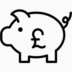银行货币金融钱小猪英镑储蓄货币英镑的1卷