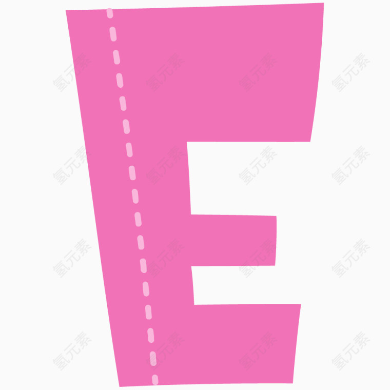 创意彩色字母E