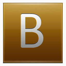 Letter B gold Icon