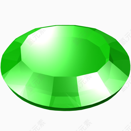 创业板宝石绿色圆石自由水晶图标
