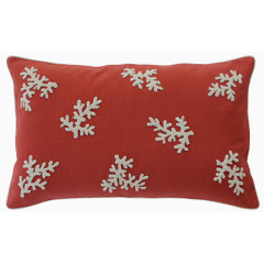 红色雪花长方形枕头