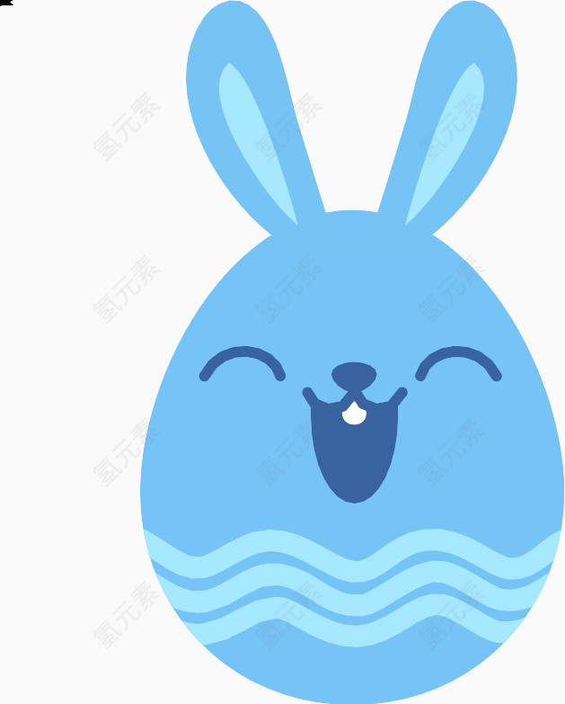 蓝色海洋兔