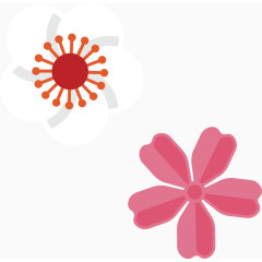 樱花水彩简易画图标元素