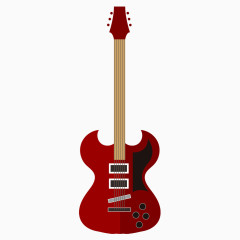 红色电子吉他