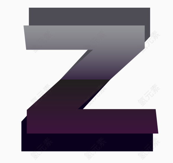 折叠镂空字母Z