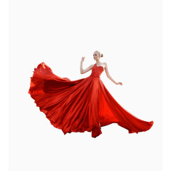 红裙模特
