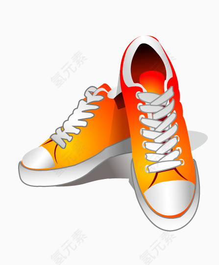 橙色鞋子