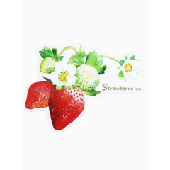 草莓贴纸
