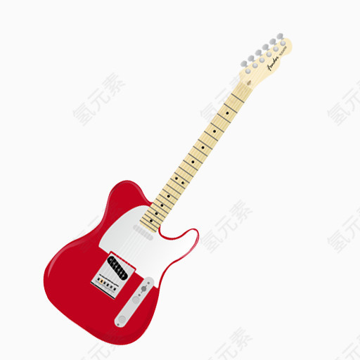 红白相称的吉他