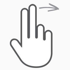 手指手势手互动是 的滚动刷卡交互式手势包