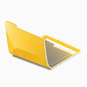 文件夹开放黄色的plastic-iconshock