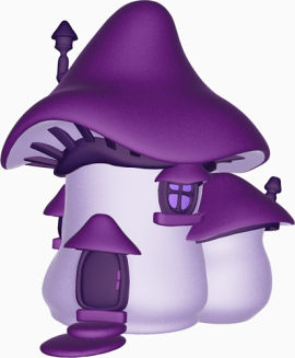 紫色蘑菇小屋
