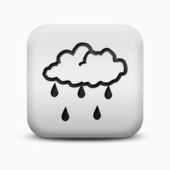 不光滑的白色的广场图标自然奇迹雨云Natural-wonders-icons