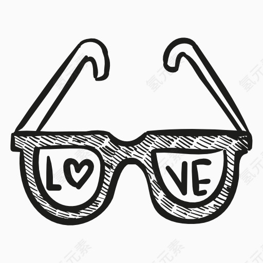 LOVE眼镜图标