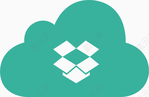 云Dropbox包分享共享绿色云端网络图标版05 -免费