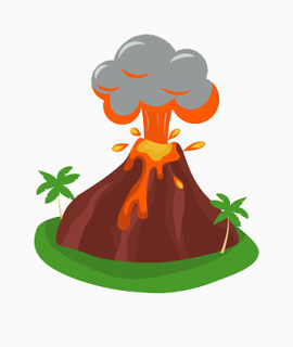壮观的火山喷发