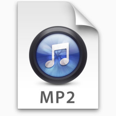 MP二蓝色iTunes的文件类型的图标
