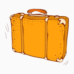 卡通黄色行李箱