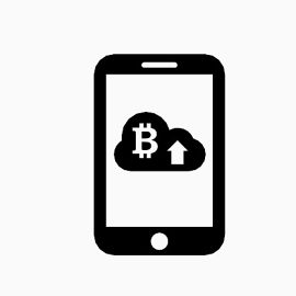 比特币移动电话云了箭头The-Bitcoin-Icons