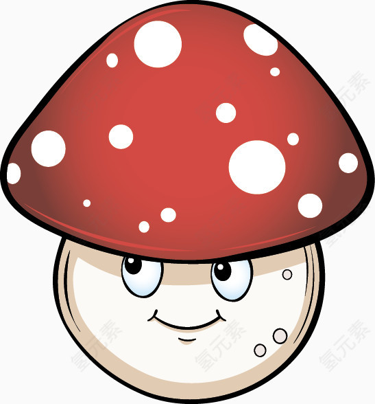 卡通可爱香菇