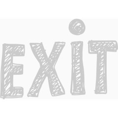 粉笔涂鸦风格EXIT