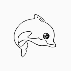 简画海豚