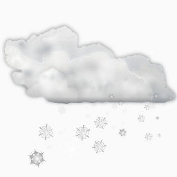 天气雪分散状态图标