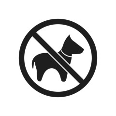 狗不 可能封锁禁止标志禁止禁止标志警告图标禁令