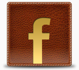 脸谱网Gold-Leather-Social-Media-Icons