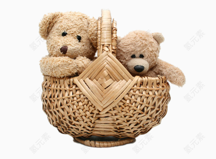 竹篮里的小熊
